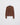 Brown cable-knit sweater with crew neck and long sleeves
