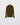 Olive mohair cardigan with button front, hooded collar, and two patch pockets