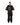 Dark short-sleeve anorak jacket with half-zip front and side patch pockets