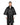 Dark short-sleeve anorak jacket with half-zip front and two chest patch pockets