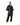 Dark short-sleeve anorak jacket with half-zip front and flap patch pockets, side view