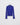 Blue lattice-knit sweater with long sleeves and crew neck