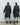Faded trench coat back view in dark gray with belt tie, seam detailing, and frayed hem.