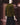 Olive mohair cardigan back view, ribbed collar, cuffs, and straight hem