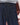 Dark navy denim jeans detail with button closure and contrast orange-stitched pockets