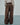 Brown melange wide-leg trousers, shown from the back with a relaxed fit