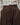 Brown melange trouser waistband with button closure, belt loops, and front pleats