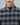 Grey plaid shirt collar with button placket and subtle textured weave