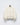 Cream padded bomber jacket with stand collar, front zipper, and two side pockets