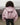 Pink nylon hooded jacket, back view