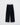 Black wide-leg trousers with a high waist and cuffed hems