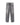 Distressed baggy jeans, light gray denim with front drawstring tie and patchy knee rips