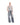 Distressed baggy jeans with light gray wash, front drawstring tie, and wide relaxed legs