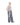Distressed baggy jeans in light gray wash with side pocket detail and front drawstring tie