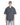 Black short-sleeve camp shirt with white dot print and button-front closure.
