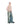 Washed blue distressed baggy jeans, drawstring waist with large cuffed hems.