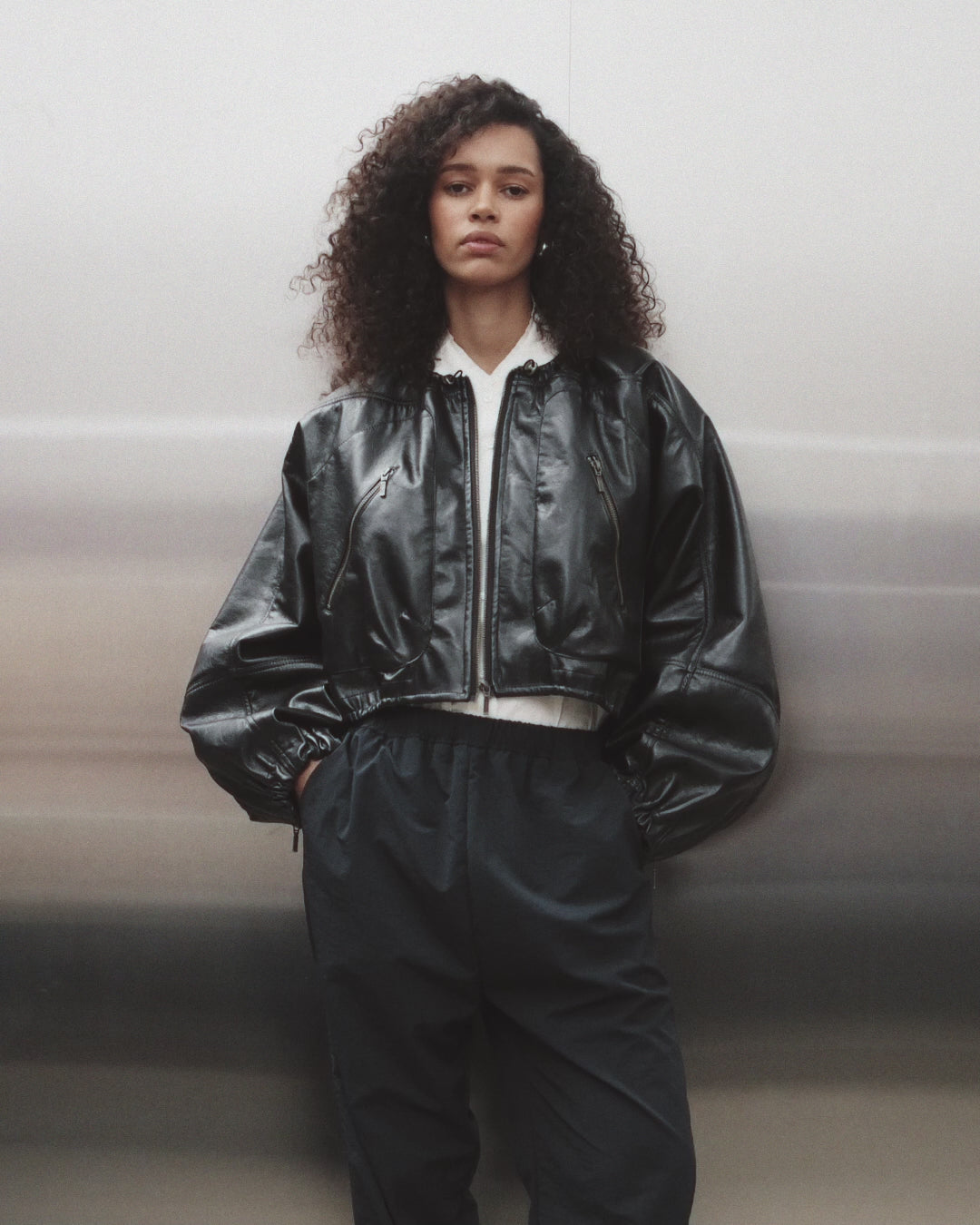 【2plan】Rapper Leather Balloon Jacket パイソンファスナーレザージャケット (2 color) - 2PLAN | 60