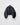 Men's black puffer jacket with oversized sleeves, stand collar, snap front and drawcord hem