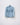 Light blue denim jacket dress with notch lapels and front button closure