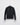Men's black leather-look zip jacket on hanger, stand collar, long sleeves