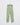 Light green track pants with elastic waistband, drawstring, and tapered legs