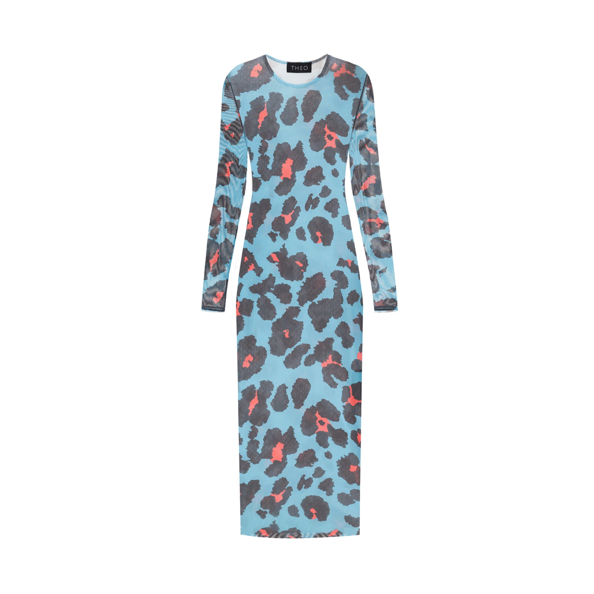 LONG SLEEVE DRESS IN LEOPARD PRINT THEO LONG SLEEVE DRESS IN LEOPARD PRINT THEO