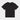 Black jersey T-shirt with THEO logo at hem, crew neck short sleeves