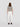 Cropped white sweatpants with black drawstring tie, rear view