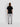 Black jersey T-shirt with crew neck, short sleeves, plain back view