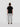 Black jersey T-shirt with crew neck and short sleeves, plain back