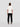 White short-sleeve jersey T-shirt with crew neck, back view
