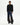 Men's textured sweater with dark raised fabric and khaki ribbed cuffs, neckline and hem