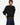 Men's textured sweater with dark layered surface, khaki ribbed trim and relaxed fit, front view