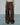 Brown melange wide-leg trousers with front pleats and a high waist