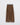 Brown melange wide-leg trousers with pleats, belt loops, and turned-up hems