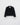 Black cropped blazer with notched lapels, one chest pocket, and two-button front