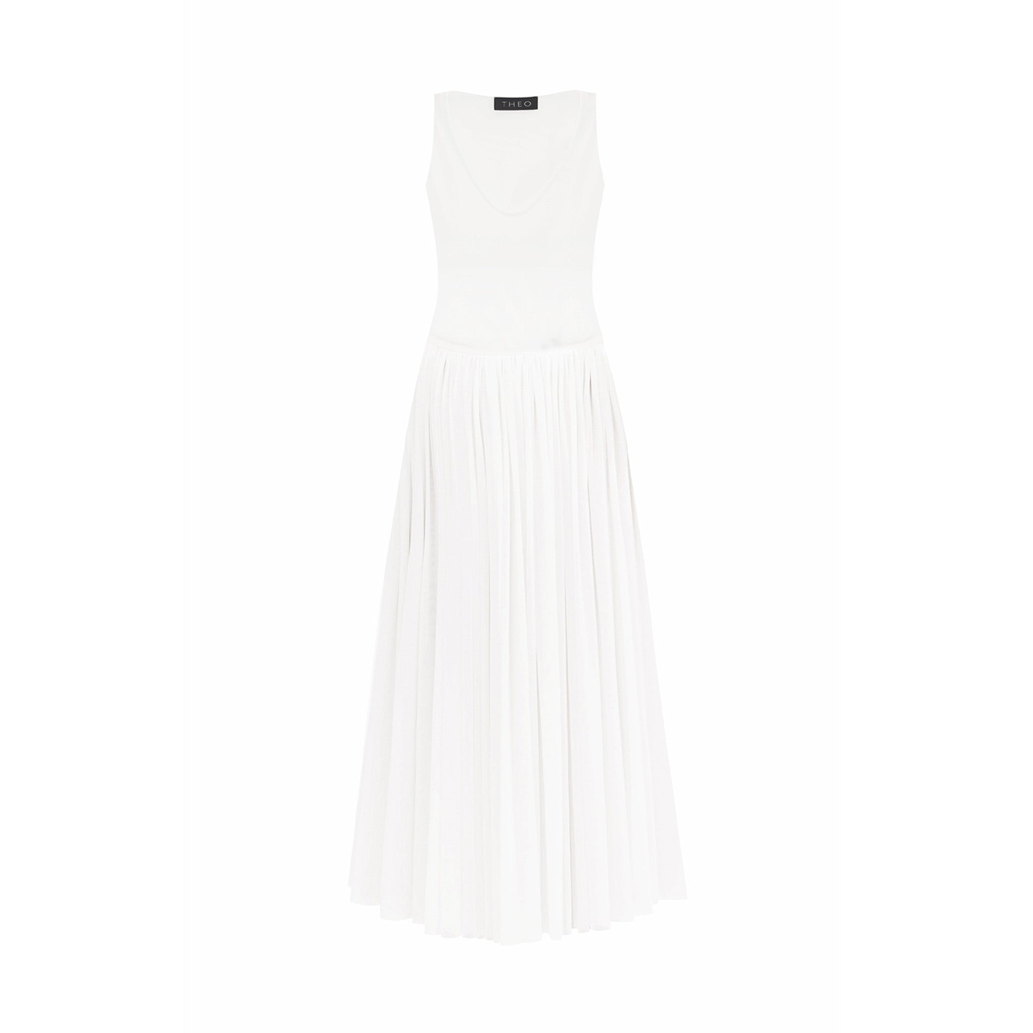 IVORY TANK TOP DRESS WITH CUTOUT ON THE BACK