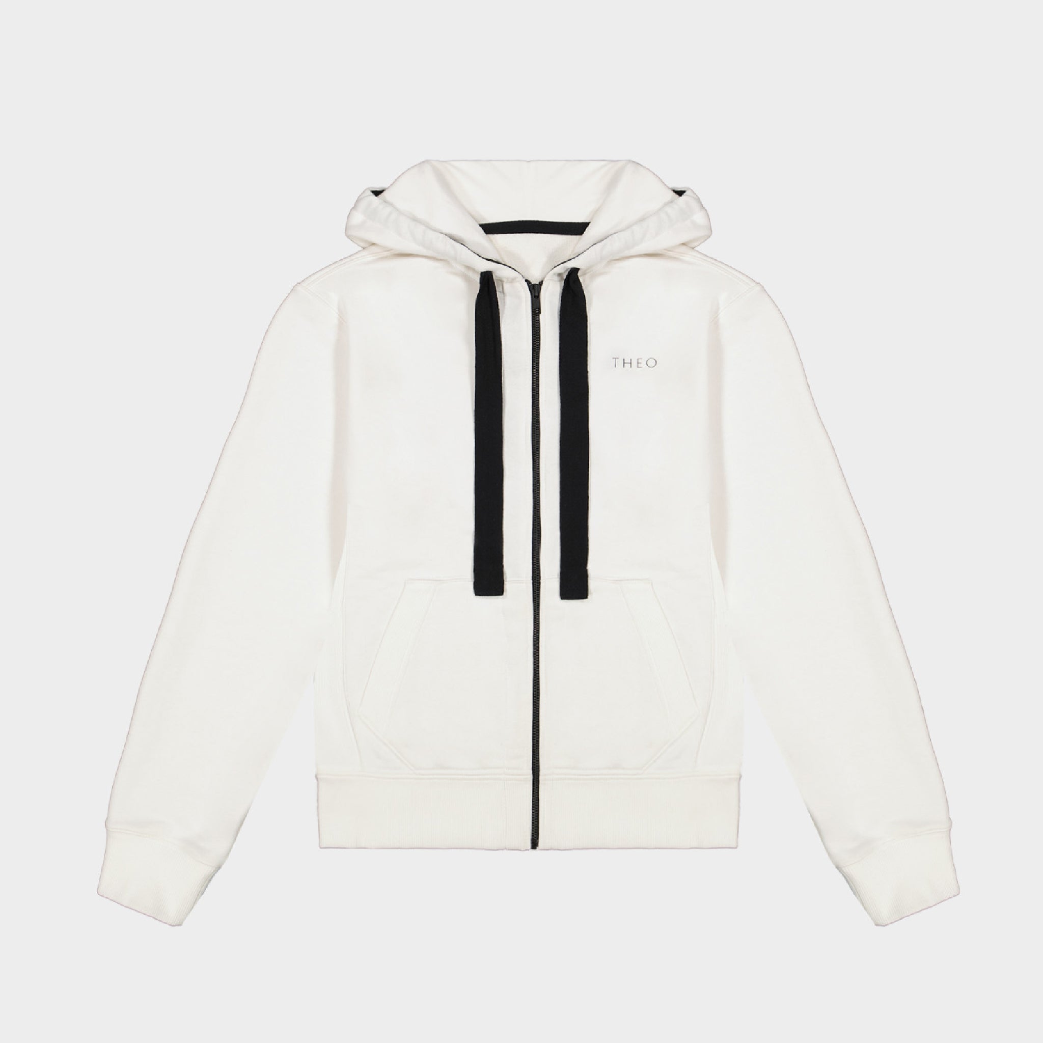 ZIP-UP HOODIE WITH THEO LOGO