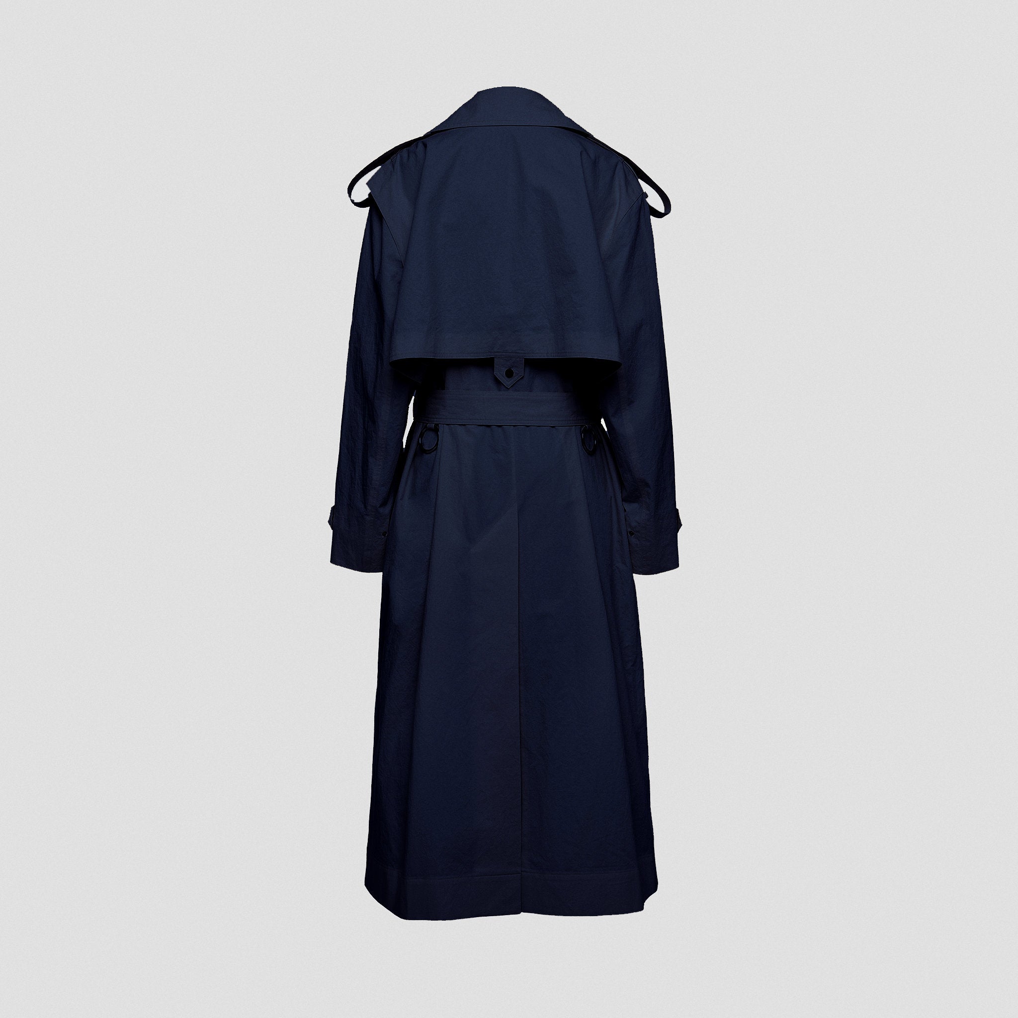 TRENCH COAT WITH ELONGATED STORM FLAP